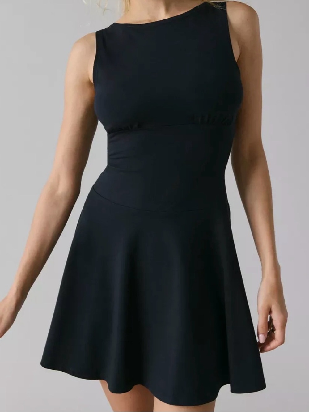 Urban Outfitters How Sweet Boatneck Drop Waist Sleeveless Fit-and-Flare Dress